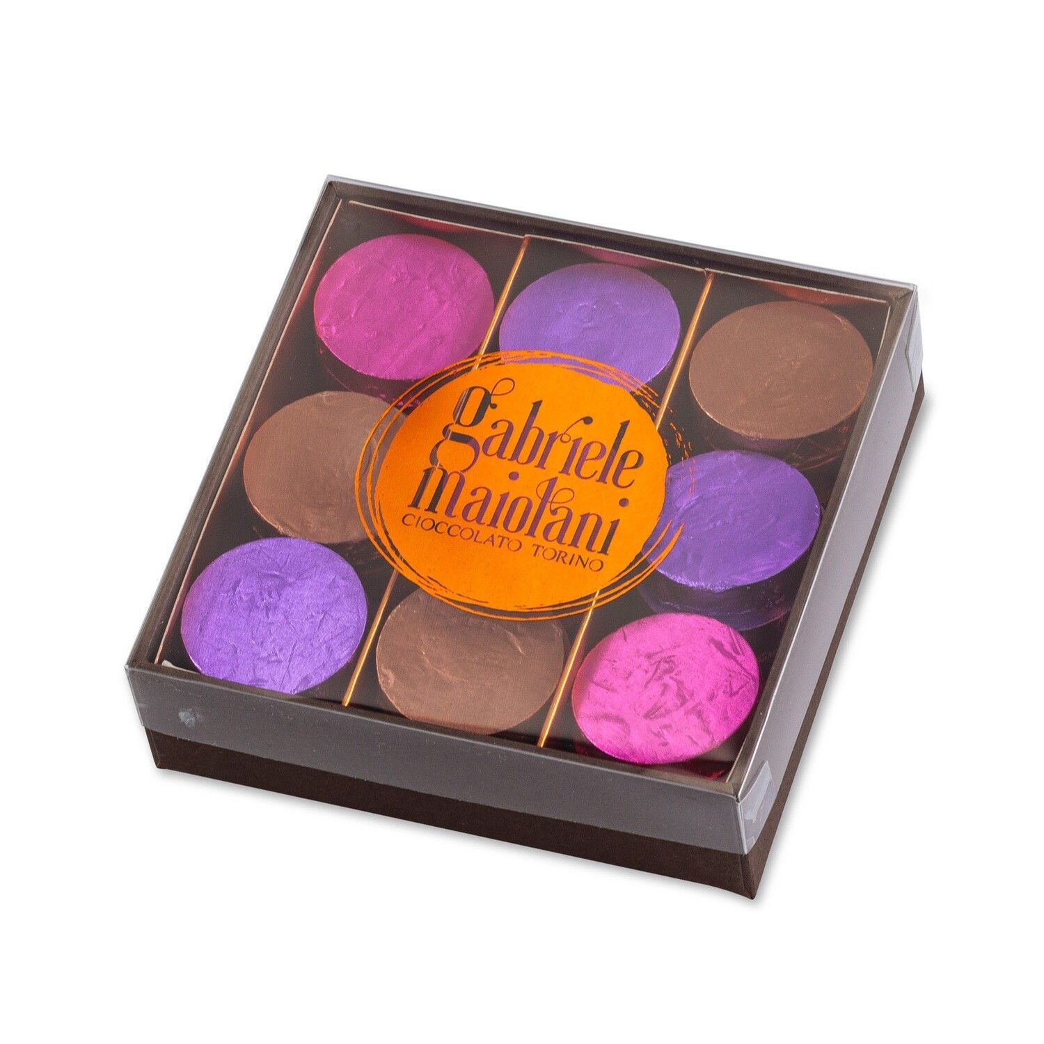 Boîte de mini galet au chocolat noir