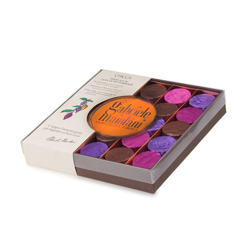 Boîte de mini-galet au chocolat noir