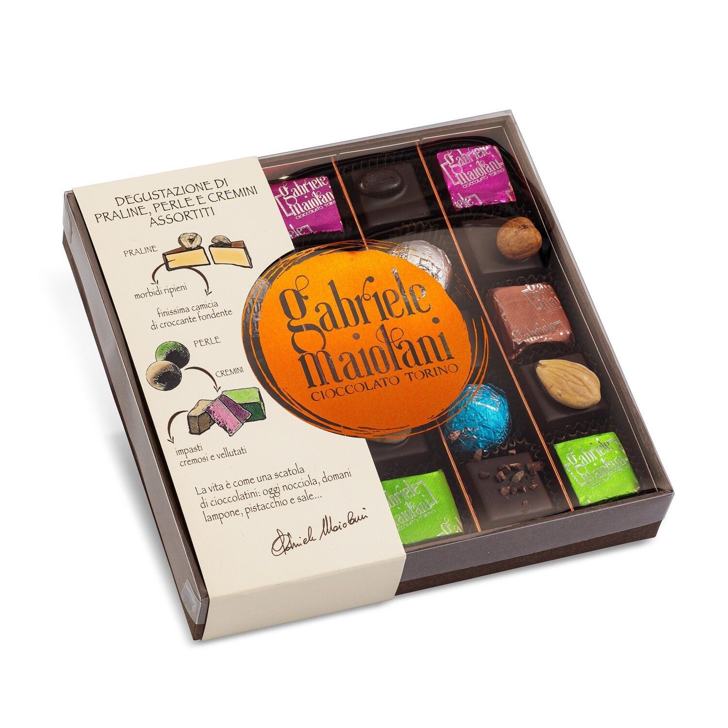 Boîte de pralines nues, perles et creminis assortis – GRAN SELEZIONE