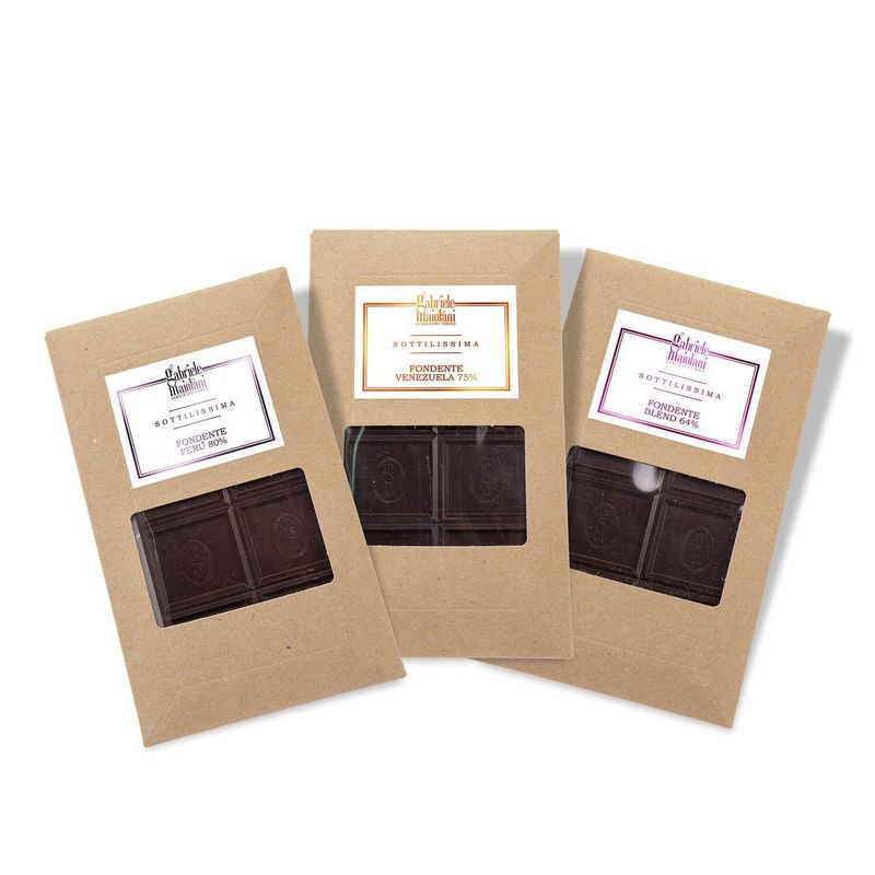 Trio de tablettes de chocolat noir
