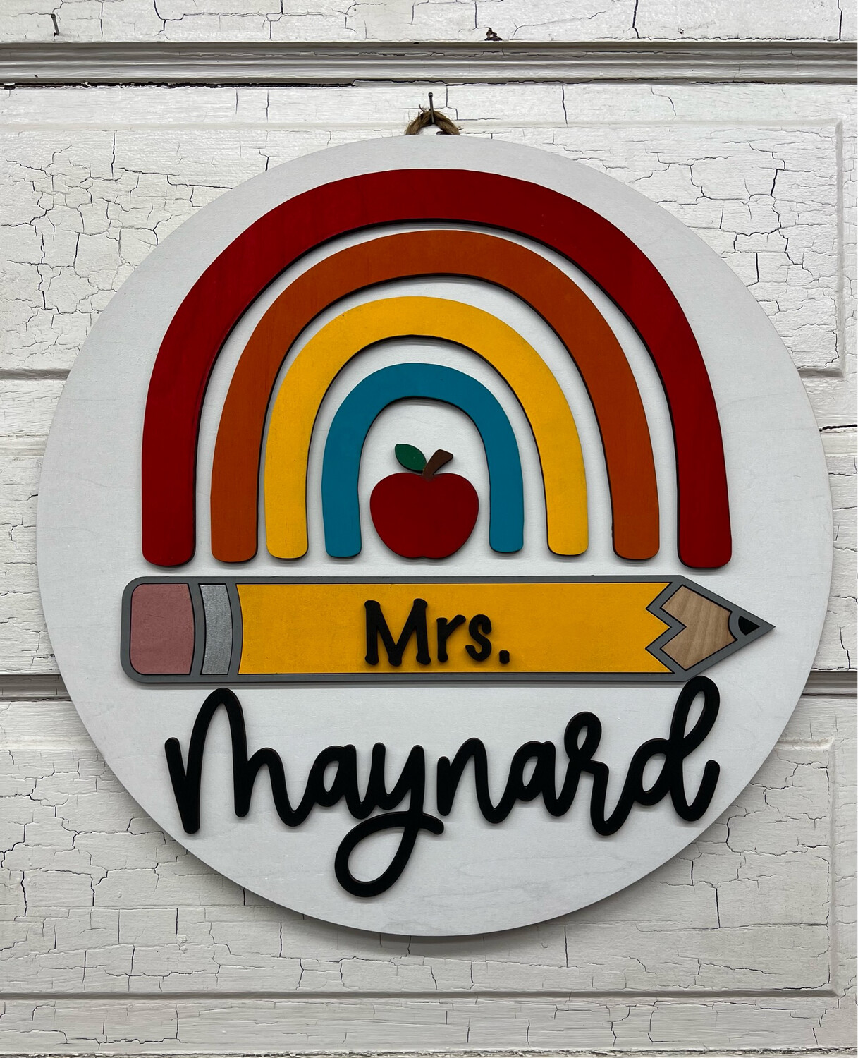 Teacher Rainbow Round - Personalized