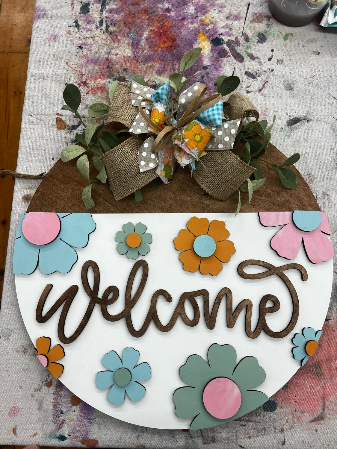 Flower Power Welcome, 18”