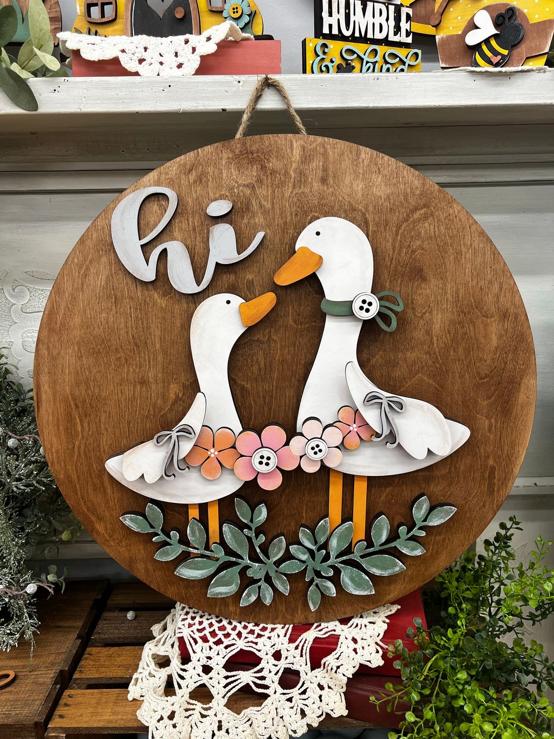 “Henrietta” Interchangeable Geese, 18”
