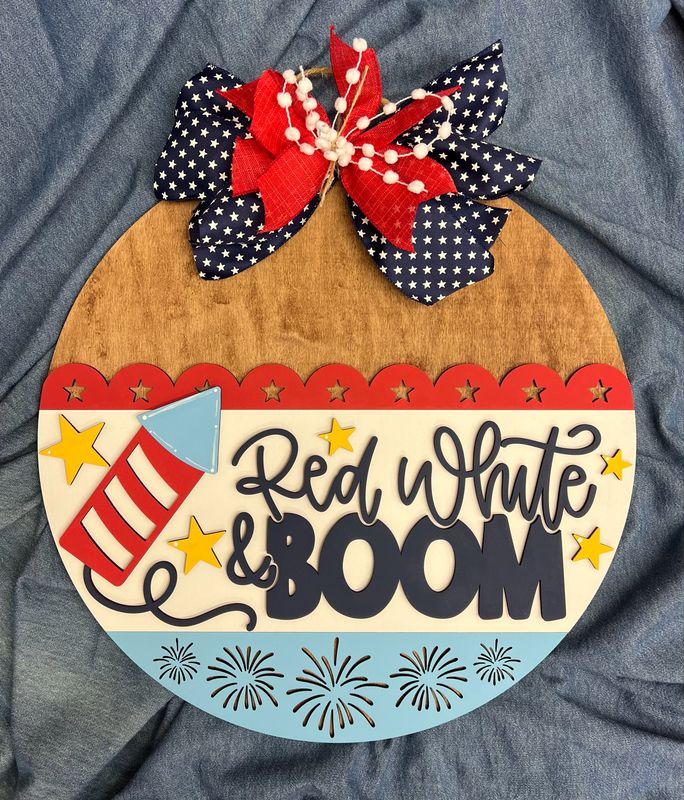 Red White &amp; Boom - 18” Hanger