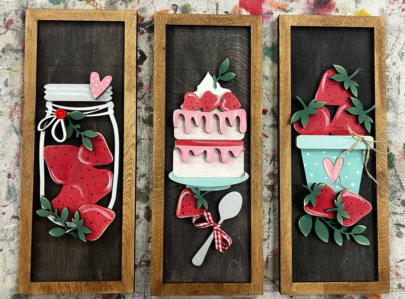 Strawberry Trio - 16” talll