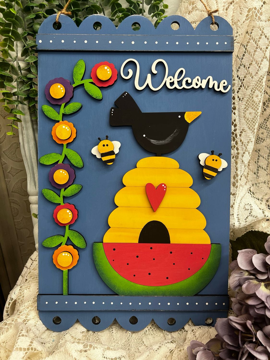 Prim Crow &amp; Hive - 18” Hanger