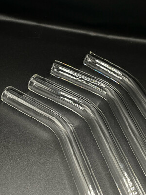Clear Glass Bent Straw