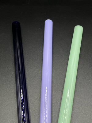 Solid Color Glass Straw