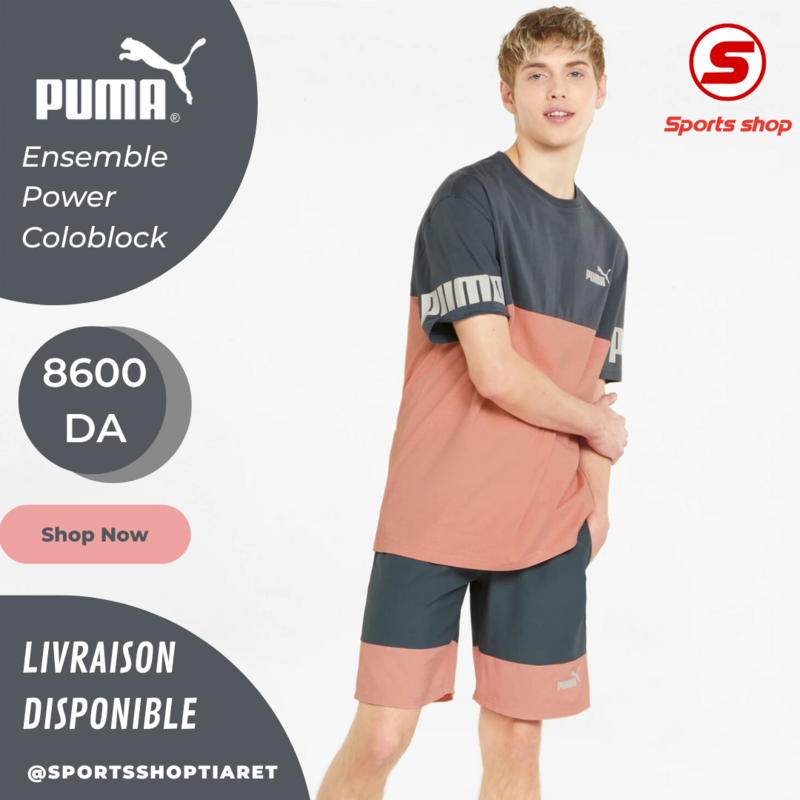 Ensemble PUMA Colorblock Pink pour HOMME