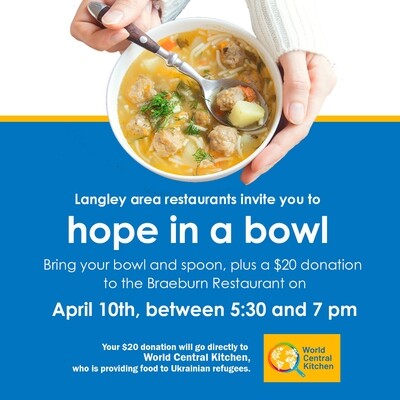 Hope in a Bowl Event Donation 
to benefit World Central Kitchen