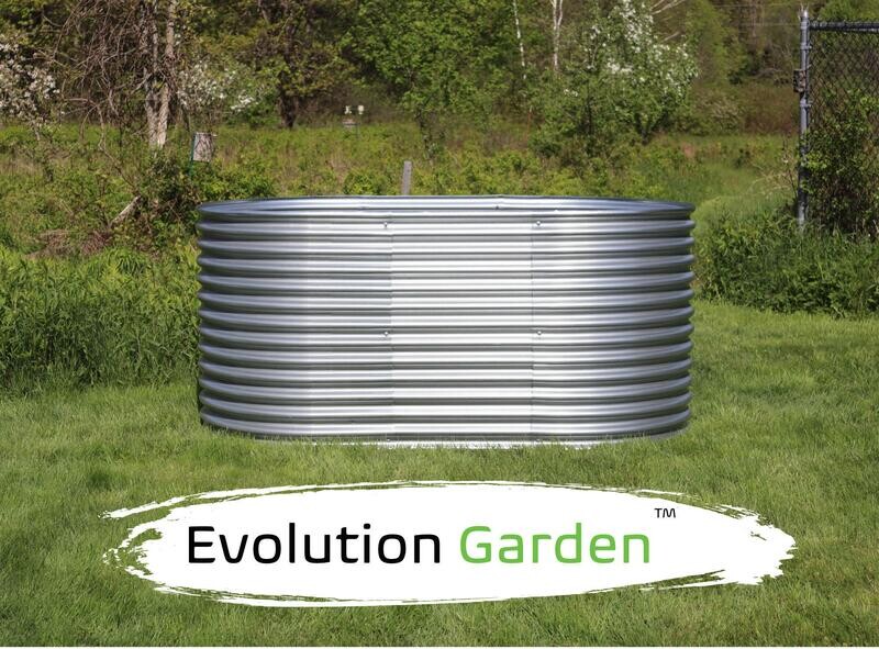 Tall raised garden bed for sale, an important ergonomic garden tool. Titled Evolution Garden (trademark). 
Raised garden bed dimensions are 6 1/2 feet long by 39 inches wide by 3 feet tall. 