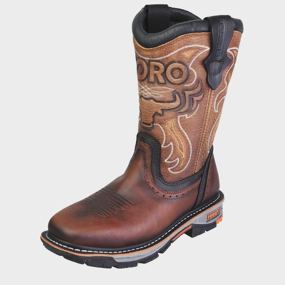 MEN'S TRC1 SOFT TOE BROWN 10" PULL ON WORK BOOTS, Colour: BROWN, Size: 6