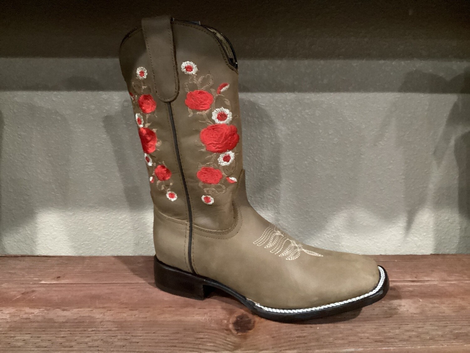 WOMEN'S POTRILLO 419 FLORES BULLDOG BOOTS, Colour: OCRE, Size: 5