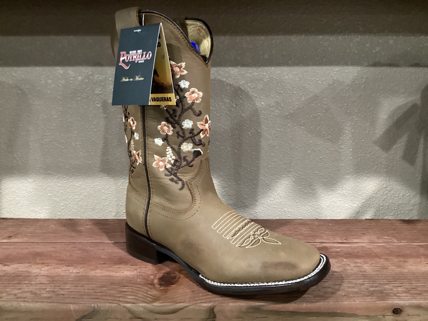 WOMEN'S POTRILLO 415 FLORES BULLDOG BOOTS, Colour: OCRE, Size: 5