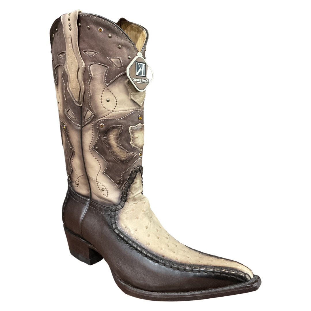MEN’S KING EXOTIC 495V20311-EE XXX TOE OSTRICH/T. BLOKE/PELIBUEY