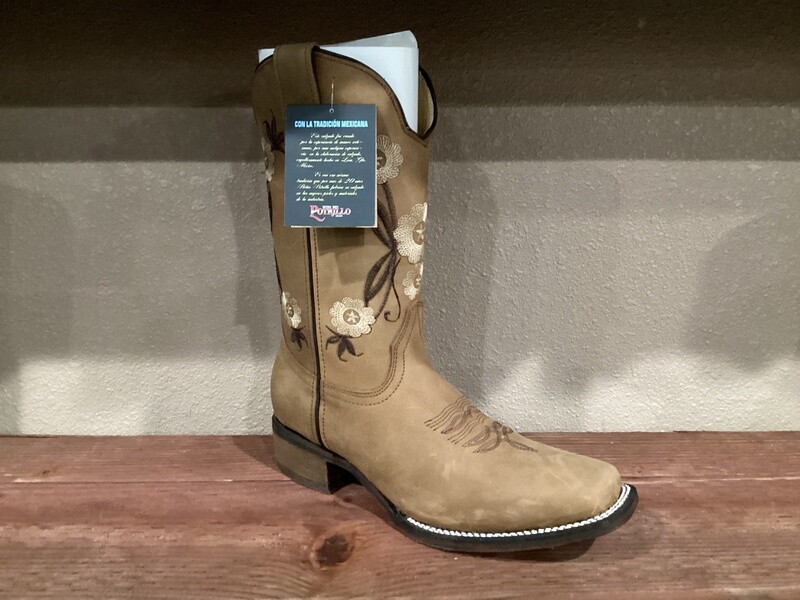 WOMEN'S POTRILLO 406 FLORES CUADRADA BOOTS