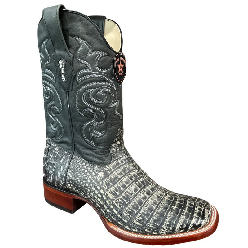 MEN’S LOS ALTOS BOOTS 8228281 WIDE SQUARE TOE CAIMAN BELLY