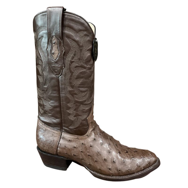 MEN’S LOS ALTOS BOOTS 1650307-D TOE- MR- TOE BTS.  OSTRICH