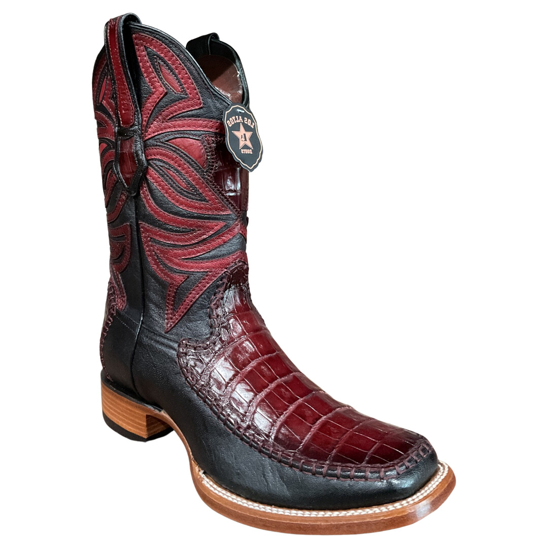 MEN’S LOS ALTOS 82F8243 WIDE SQUARE TOE CAIMAN BELLY