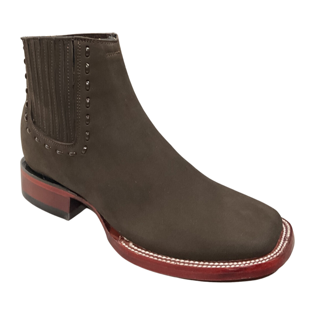 WOMEN'S LOS ALTOS BOOTS LOW SHAFT WIDE SQUARE TOE NOBUCK 32B6359-M”, Colour: DARK TABACCO, Size: 5