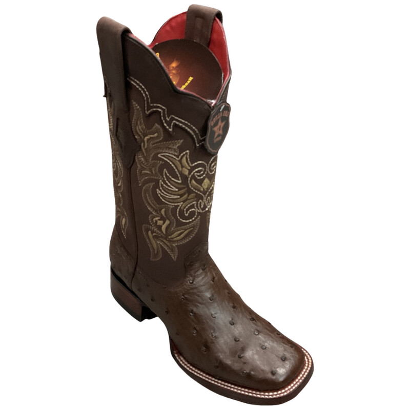 WOMEN'S LOS ALTOS BOOTS LOW SHAF 322N307 T  WIDE SQUARE TOE OSTRICH