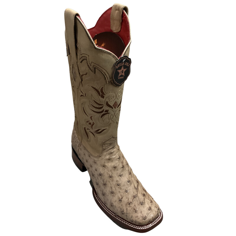 WOMEN'S LOS ALTOS BOOTS LOW SHAF 322N0372 T WIDE SQUARE TOE OSTRICH”