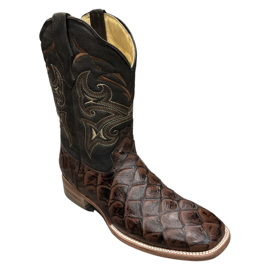 MENS POTRILLO BOOT’S 911 IMITATION FISH BULLDOG, Size: 6, Colour: CAFE