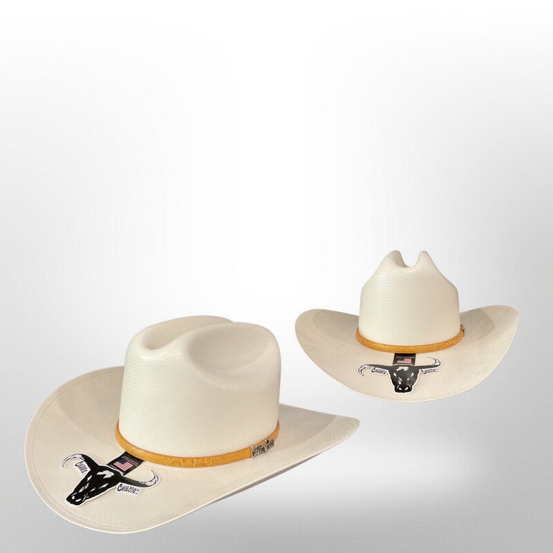 CUERNOS CHUECOS 150X CHAPARRAL CROWN: 4 1/8 BRIM: 3 1/2 STRAW HAT