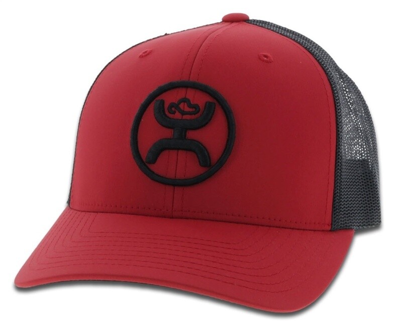 "O Classic" Hooey Red / Black 6-Panel Trucker with Black Logo - OSFA