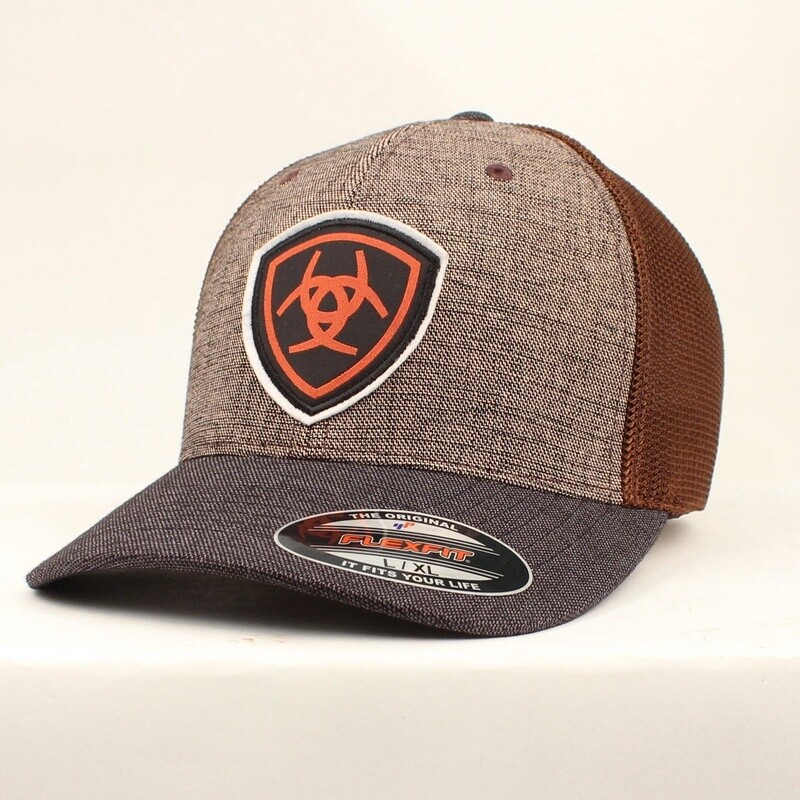 ARIAT MENS CAP BROWN ON BROWN