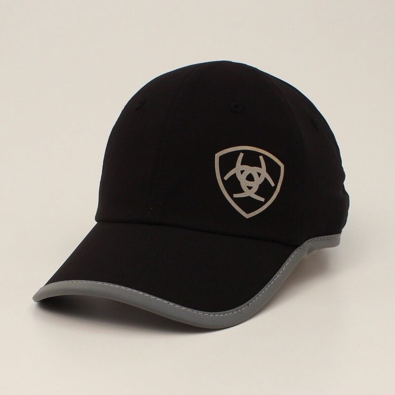 ARIAT LADIES PONYFLO CAP SHIELD LOGO BLACK