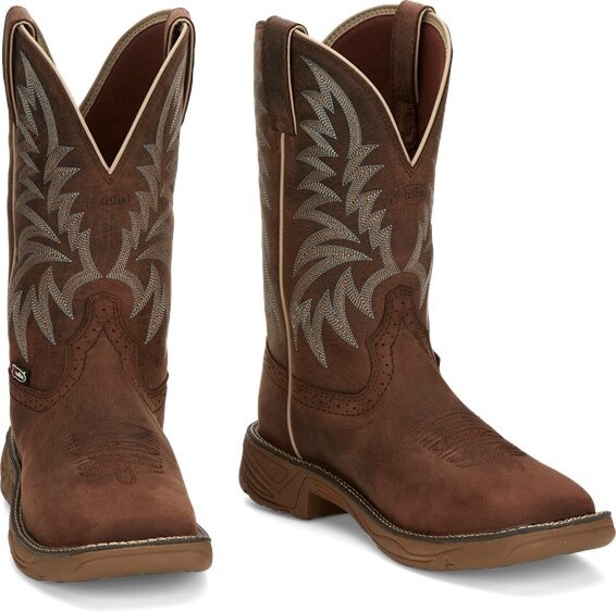 JUSTIN BOOTS #SE7400 RUSH HICKORY BROWN WATER BUFFALO