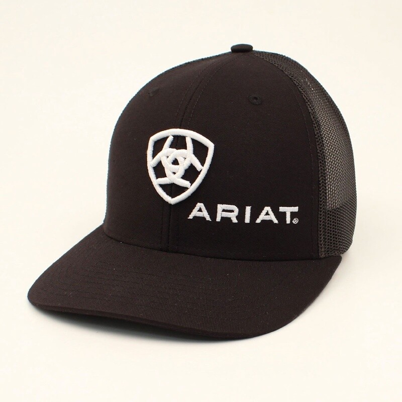 ARIAT MENS CAP SHIELD BLACK