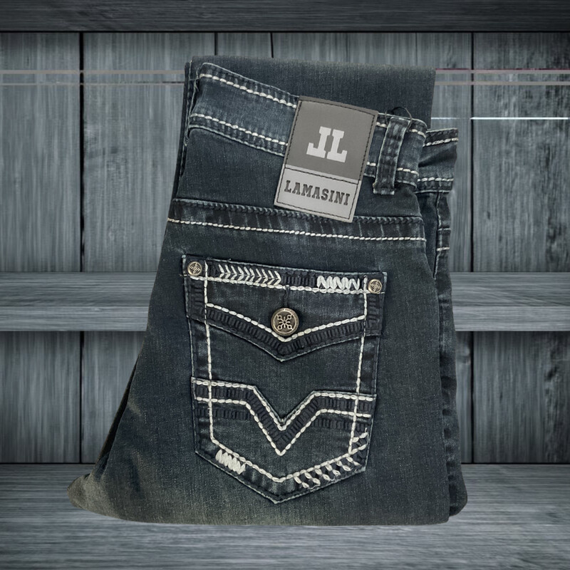 MENS LAMASINI JEANS LAM1863 DK BLUE