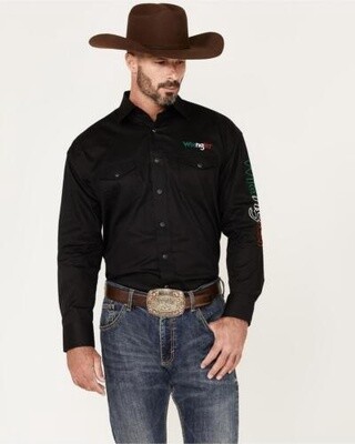 112317124 - Wrangler® Long Sleeve Logo Shirt - Black