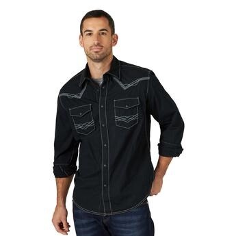 112318667 - Rock 47® By Wrangler® Long Sleeve Shirt - Modern Fit - Blue Multi