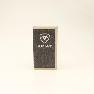 ARIAT MENS WALLET HEATHER GREY