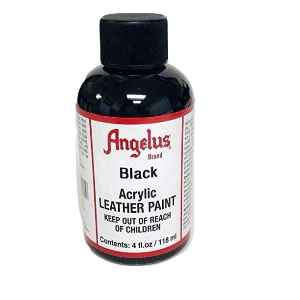 ANGELUS ACRYLIC LEATHER PAINT 4 FL. OZ., Colour: BLACK