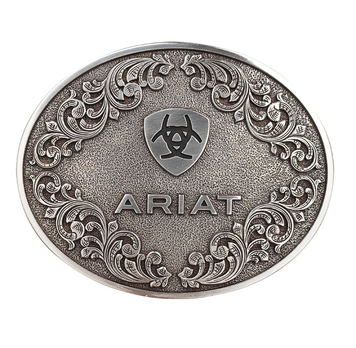 ARIAT BUCKLE OVAL SMOOTH EDGE SCROLL LOGO A37012