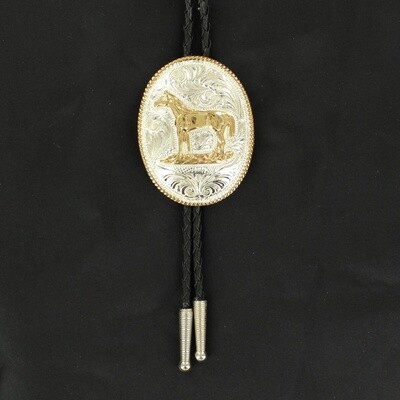 CRUMRINE ADULT WESTERN BOLO TIE STANDING HORSE C10857