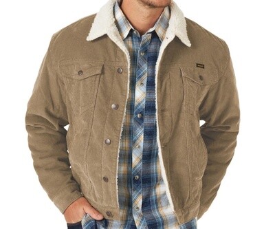 112318281 - Wrangler® Corduroy Sherpa Lined Jacket - Sepia Tint