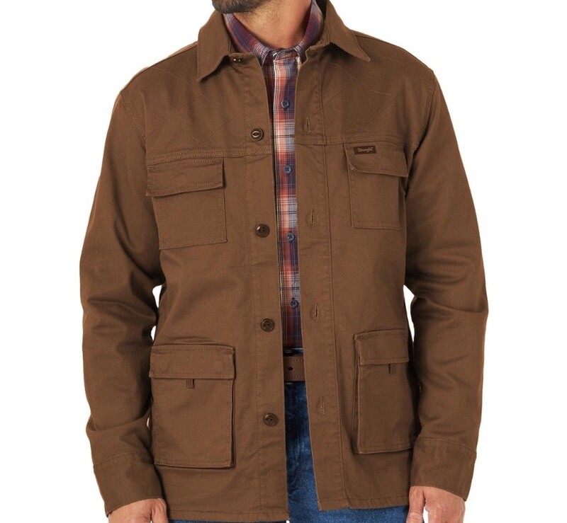 112318550 - Wrangler® Quilted Yoke Chore Jacket - Monks Robe