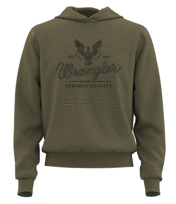 112319254 - Wrangler® Boys Hoodie - Burnt Olive