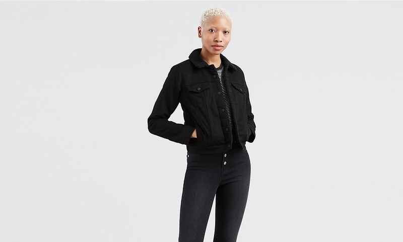 ORIGINAL SHERPA TRUCKER BLACK AND BLACK