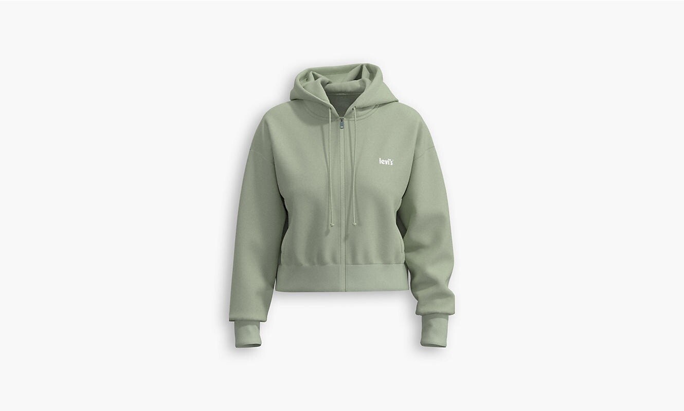 A1930-0002 MEDIA ZIP HOODIE MEADOW MIST, Size: XS