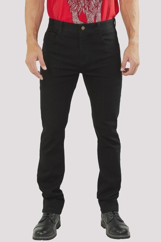 MEN'SPLATINI CRUZ SUPERSOFT JET BLACK STRETCH SLIM JEANS FDJ7776