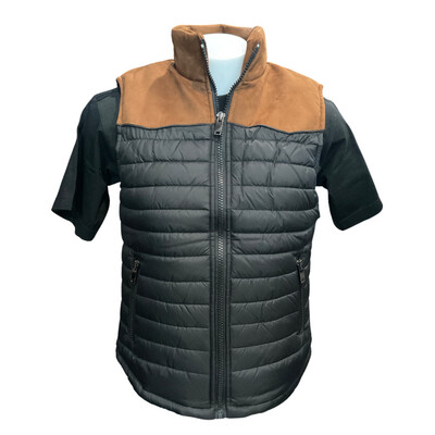 MENS AMERICAN WEST VEST STYLE NO.7 BLACK AND TAN