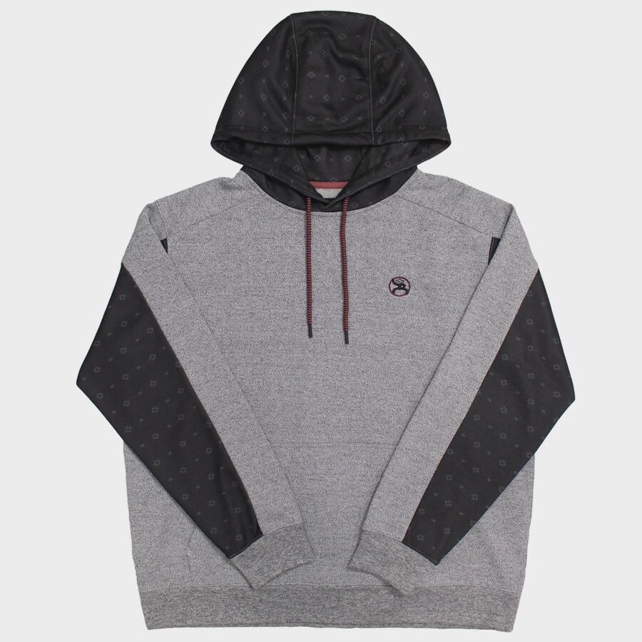 RH1190GYBK MENS HOOEY "ROUGHY CANYON" GREY/BLACK HOODY, Size: S