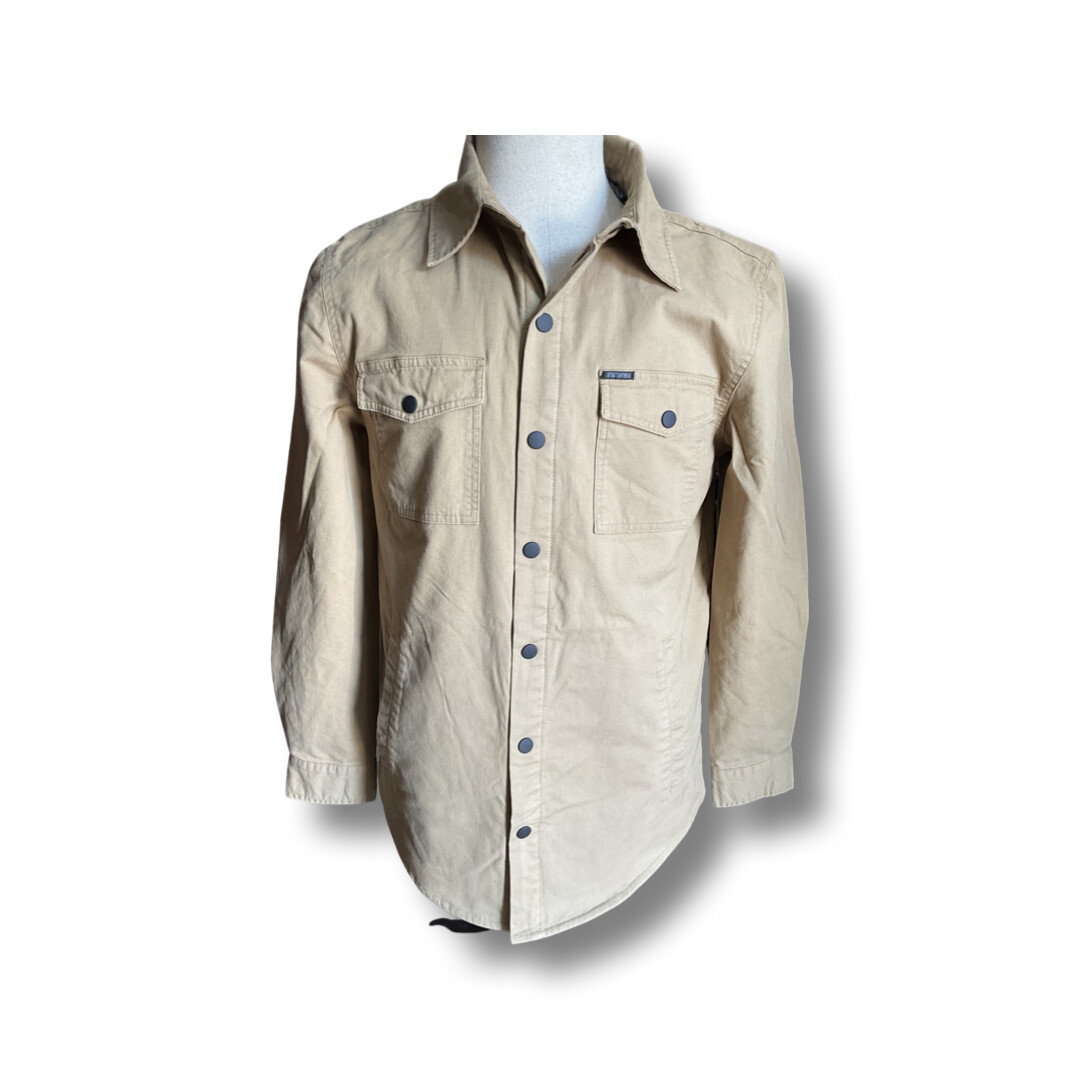 RRMO92R08F MENS ROCK AND ROLL SOLID SHIRT JACKET, Colour: CAMEL, Size: XS