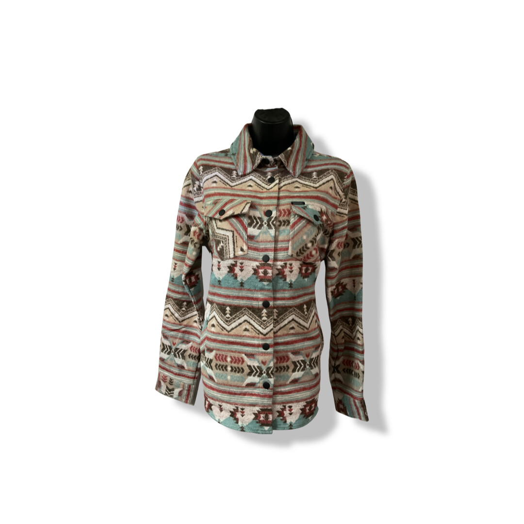 RRWO93R08K ROCK AND ROCK WOMENS SHIRT JACKET TAN, Colour: TAN, Size: S